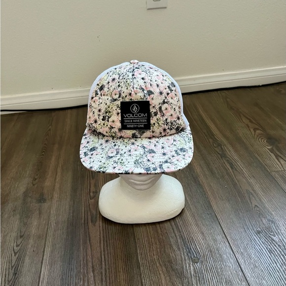 Volcom  Floral Hat - Pink and White - Picture 7 of 11